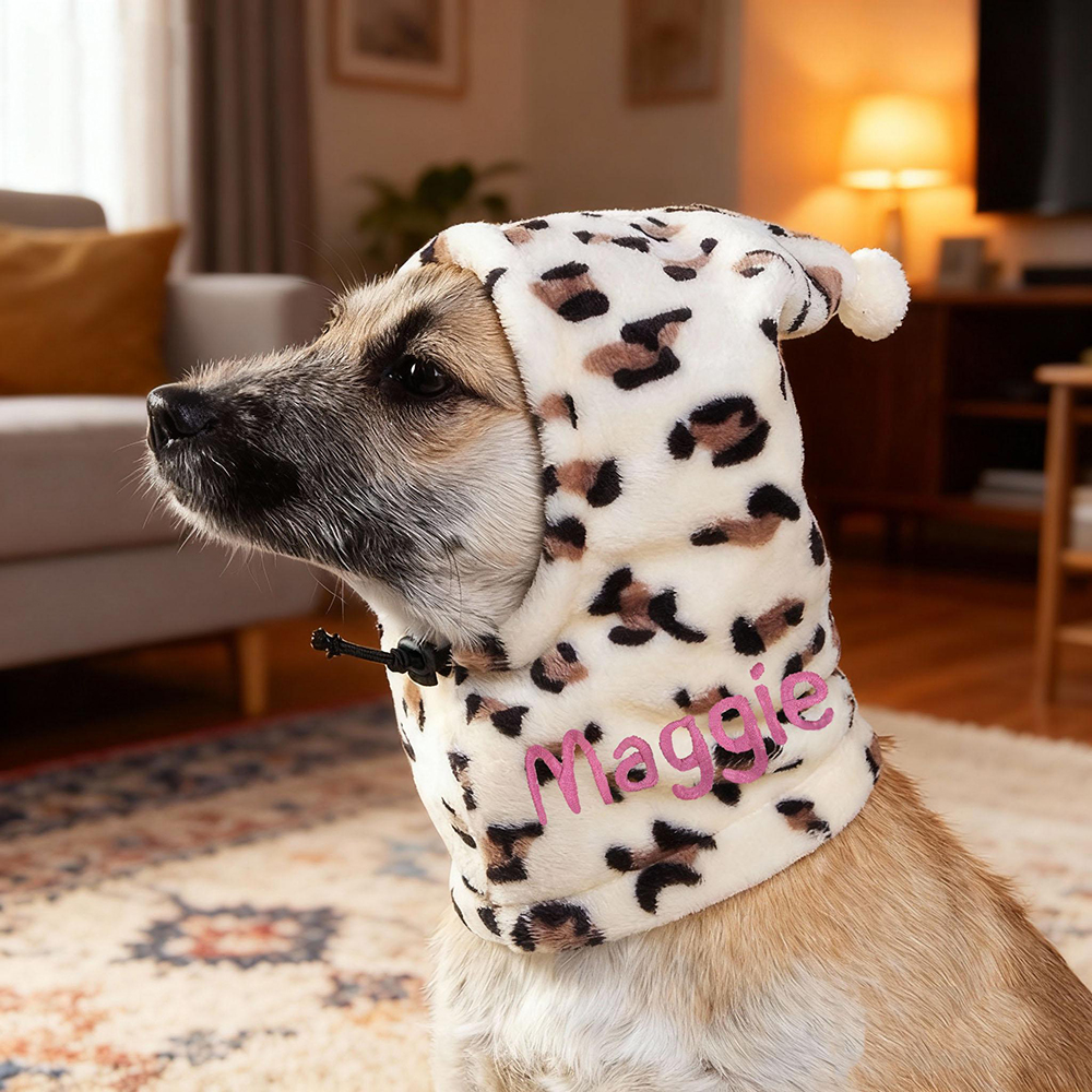 Personalized Embroidered Pet Winter Warm Cozy Fleece Hat | BKPet388