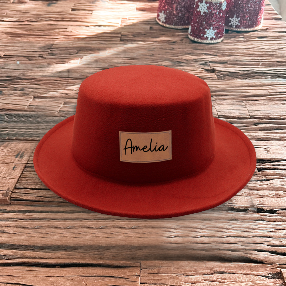 Personalized Leather Patch Jazz Hat for Comfort & Unique | CWBeach104