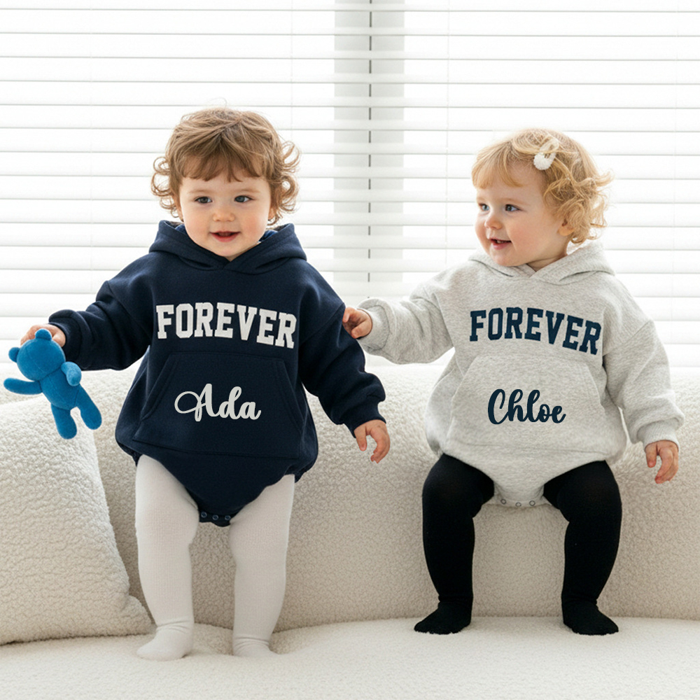 Personalized Baby Casual Sweatshirt Romper | CWBaby430