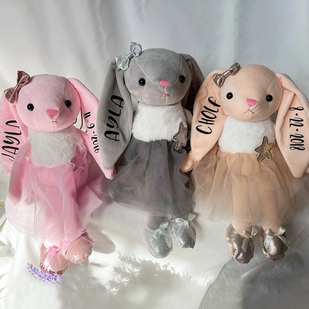 Personalized Kid Ballerina Bunny Plush Doll | CWToy178