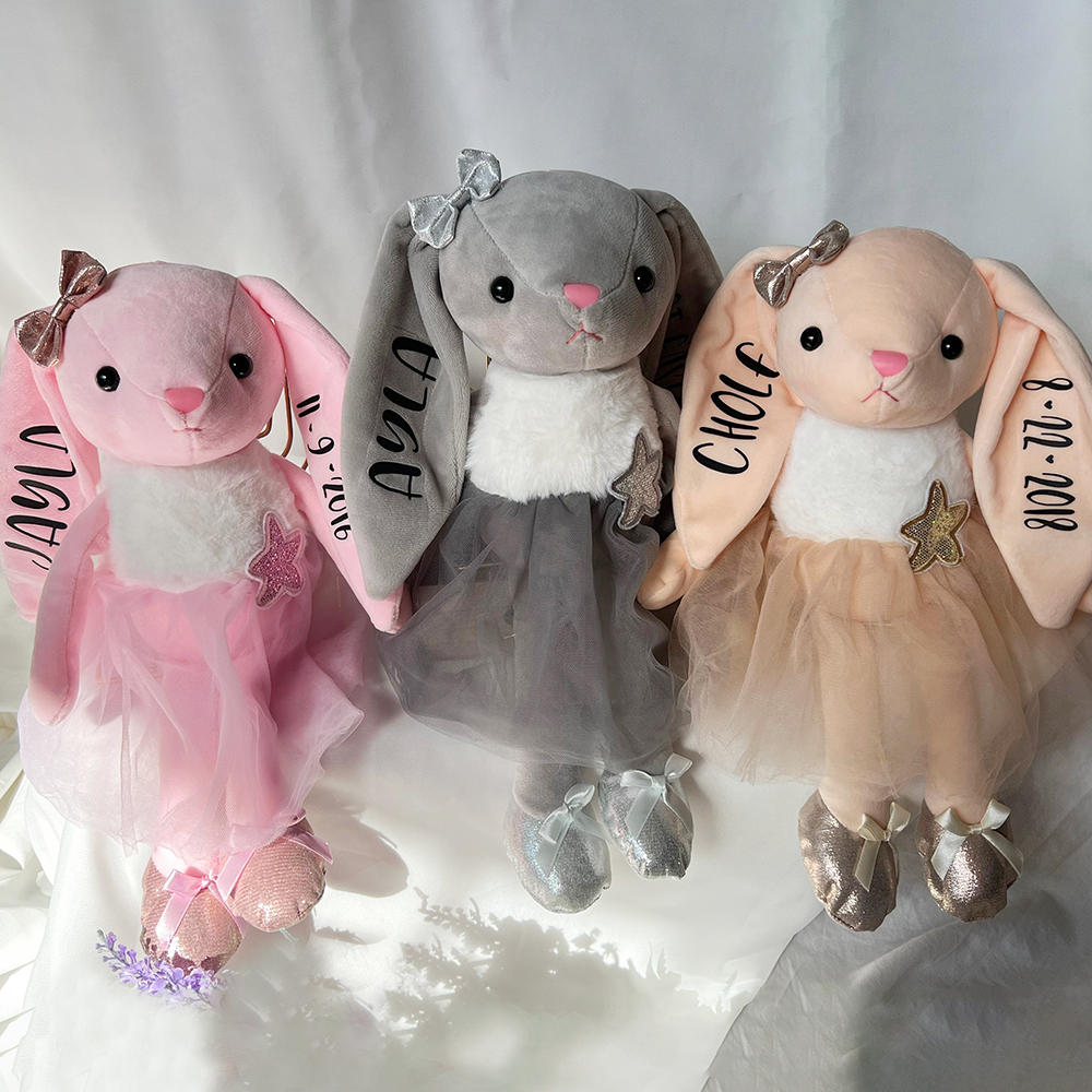 Personalized Kid Ballerina Bunny Plush Doll | CWToy178