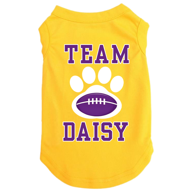 Personalized Football Team Pet Paw Soft Shirt | BKPet426