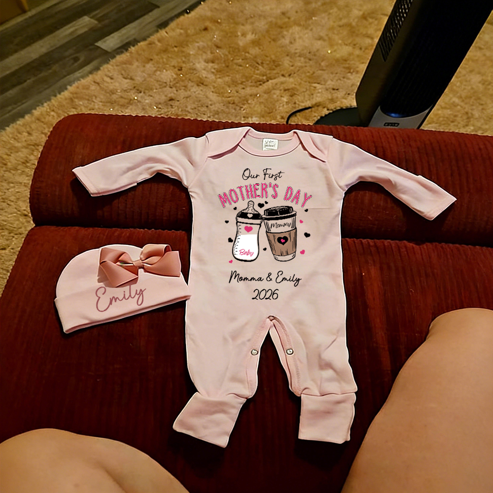 Personalized My First Mother's Day Baby Girl Coming Home Outfit | CWBaby454