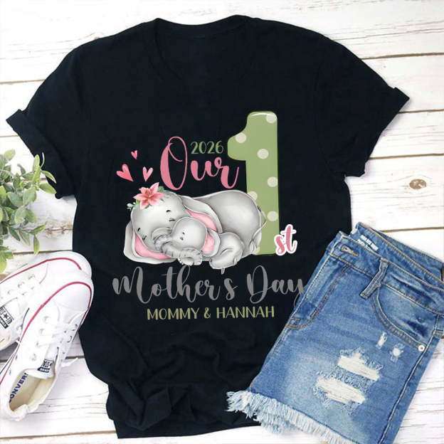 Personalized First Mother's Day Mommy and Baby Outfit | CWFamily134