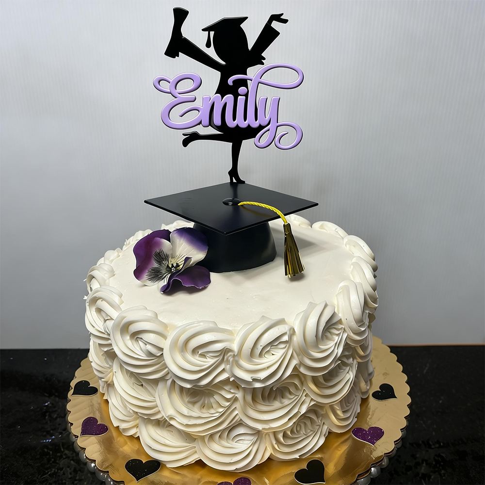 Personalized Graduation Girl/ Boy Silhouette Cake Decorations Topper | CWGift50