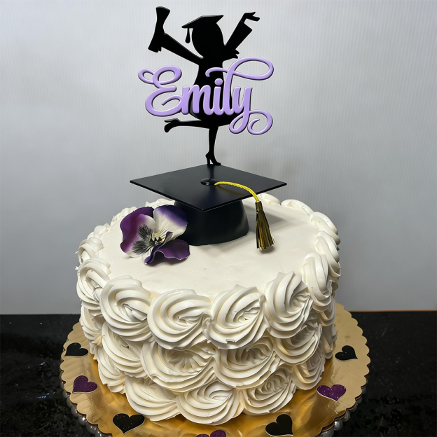 Personalized Graduation Girl/ Boy Silhouette Cake Decorations Topper | CWGift50