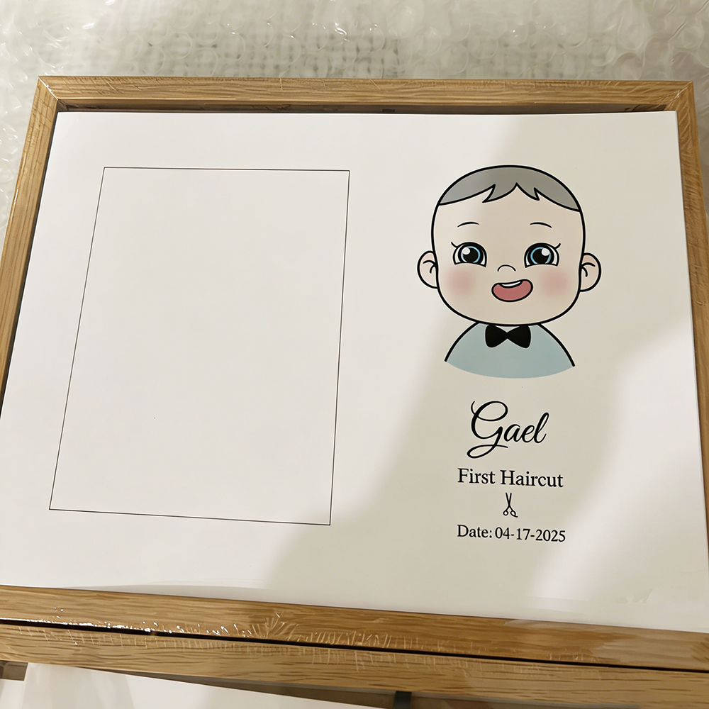 Personalized Wooden First Haircut Keepsake Frame | CWGift51