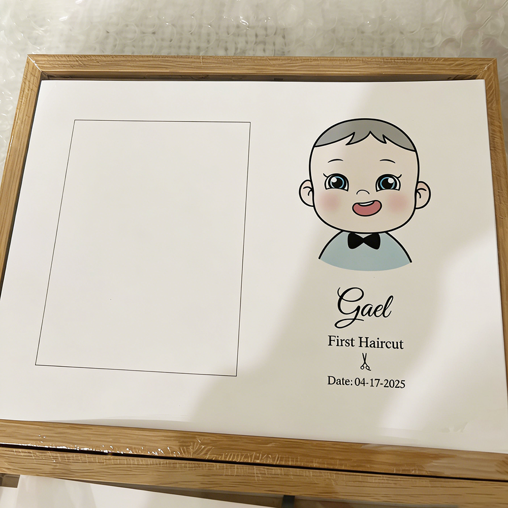 Personalized Wooden First Haircut Keepsake Frame | CWGift51