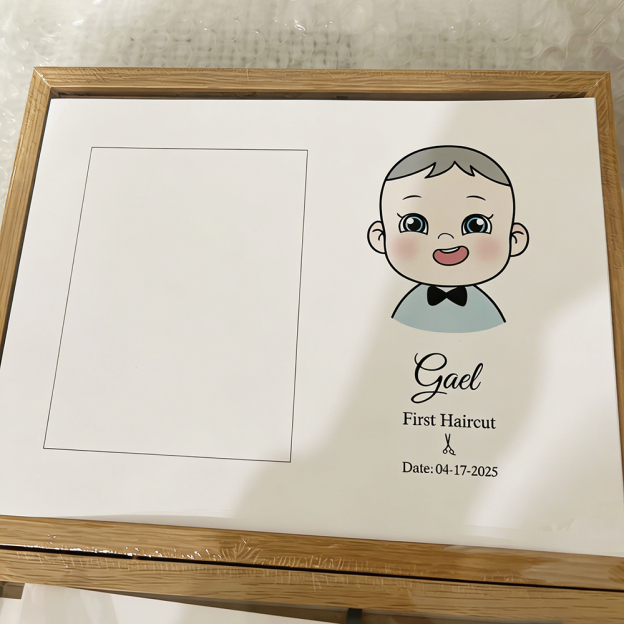 Personalized Wooden First Haircut Keepsake Frame | CWGift51