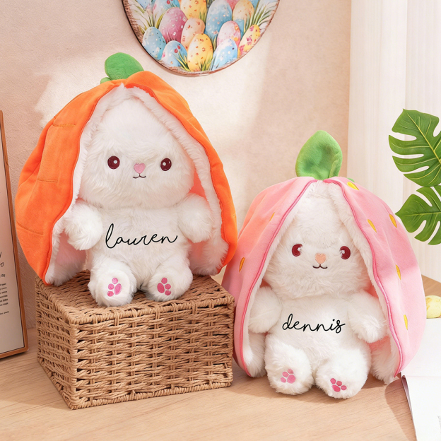 Personalized Changeable Carrot/Strawberry Plush Toy | CWToy182