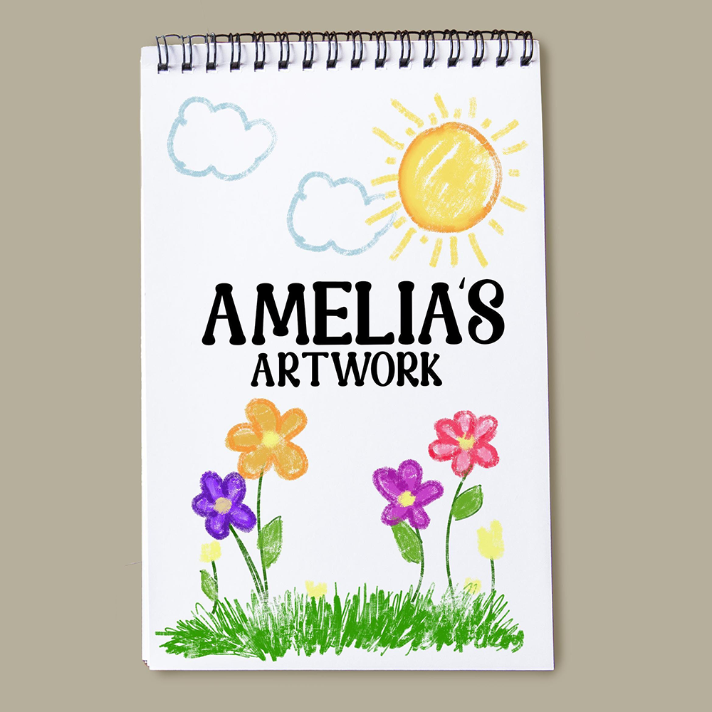 Personalized Kids Drawing Art Sketchbook | CWToy193