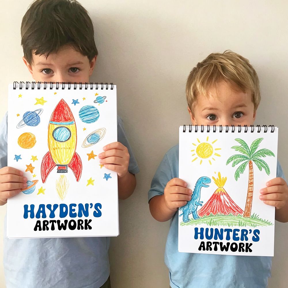 Personalized Kids Drawing Art Sketchbook | CWToy193
