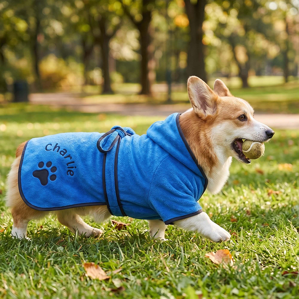 Personalized Pet Embroidery Soft Bathrobe Large Size Towel | BKPet303