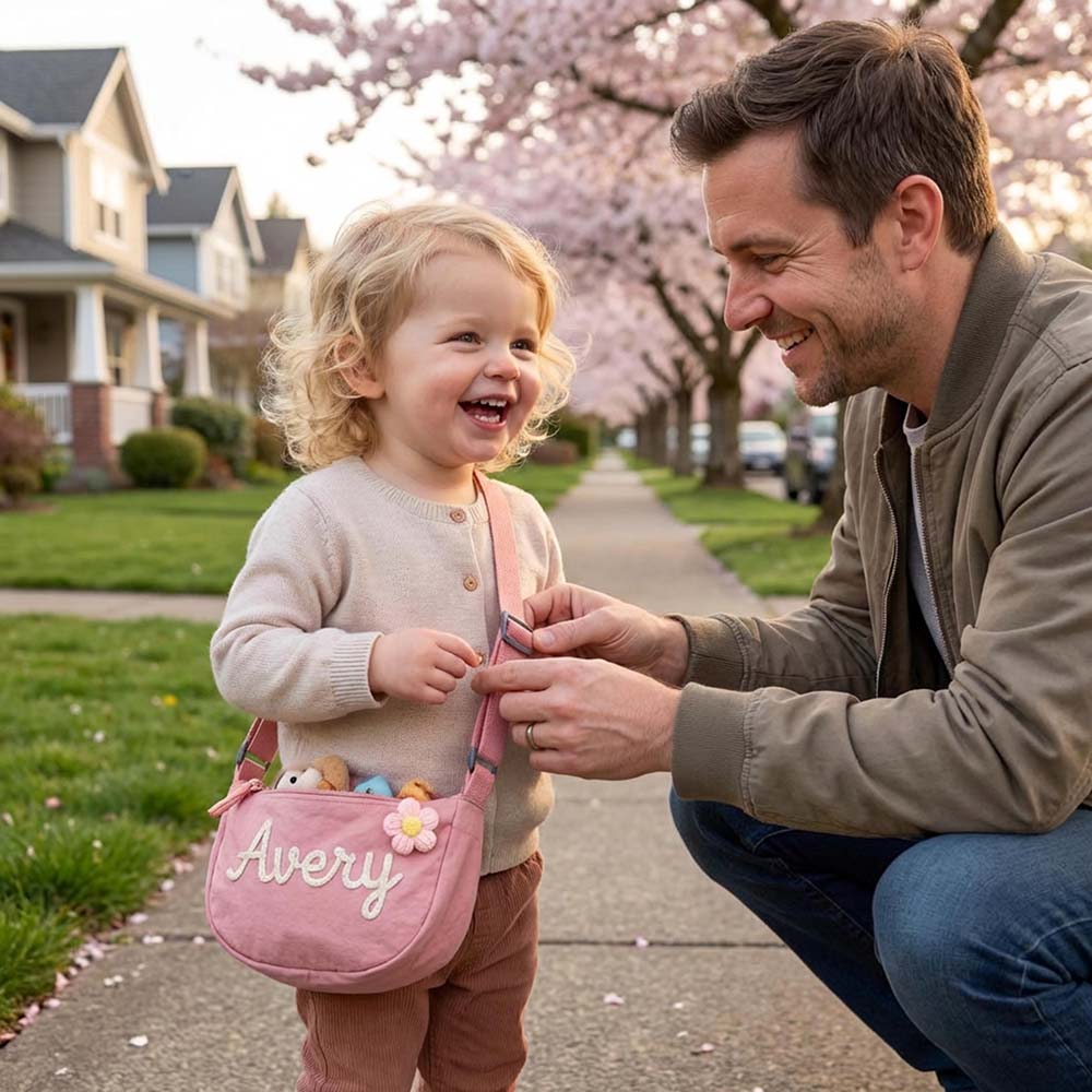 Personalized Hand-embroidered Kids Crossbody Bag | CWPack384