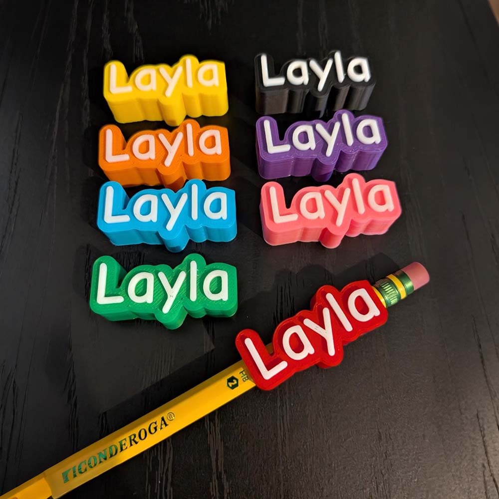 Personalized 3D Printed Kids Pencil Toppers | CWGift77
