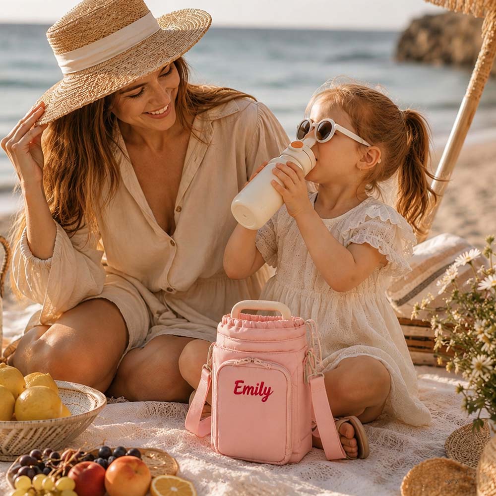 Personalized Embroidered Kids Water Bottle Carrier | CWPack387