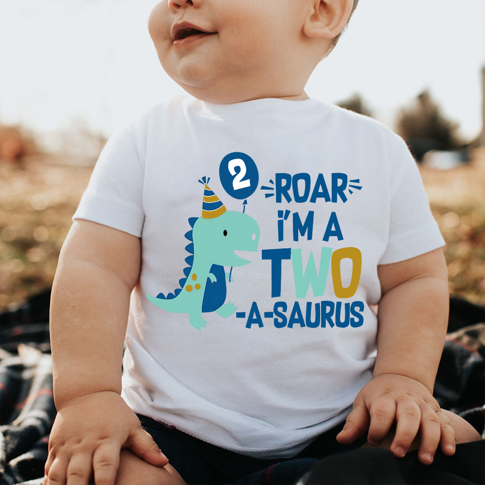 Personalized ROAR Dinosaur Theme Birthday T-Shirt | inBirth18