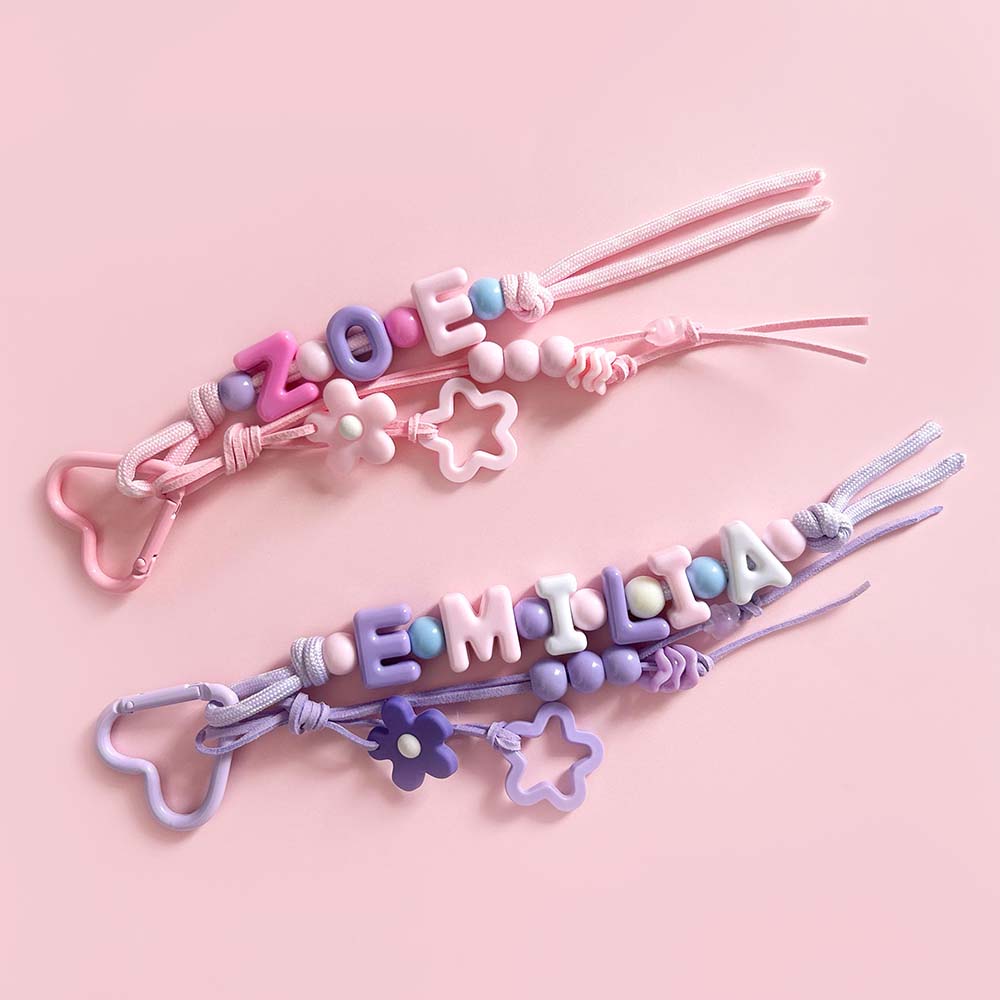 Personalized Colorful Name Letter Beaded Keychain | CWGift82