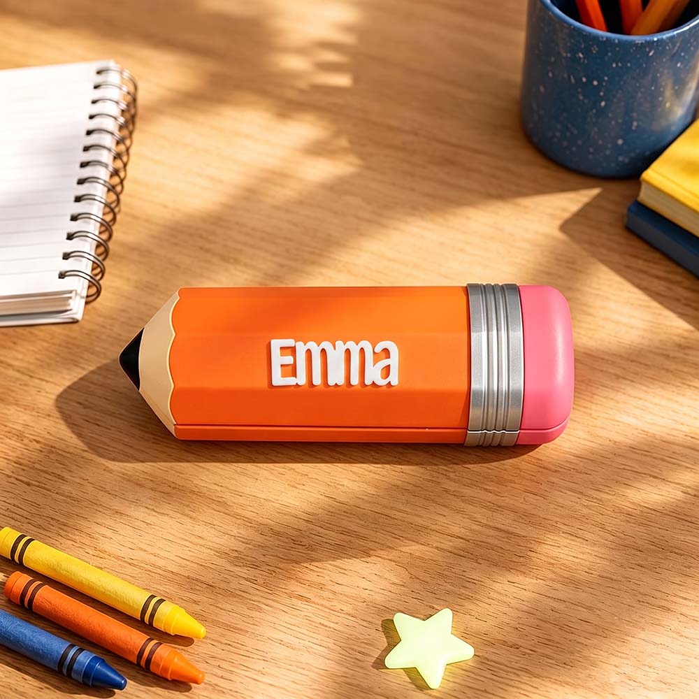 Personalised 3D Printed Name Colorful Pencil Holder For Kids | CWToy200