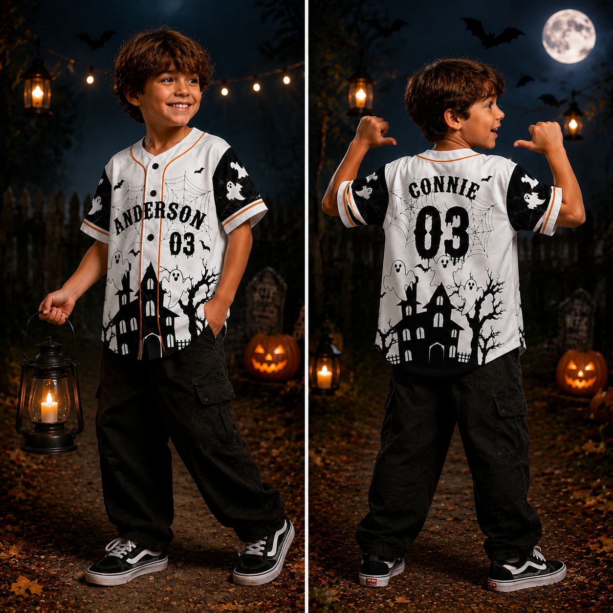 Personalized Halloween Button Up Baseball Jersey For Kid & Adult | CWHalloween111