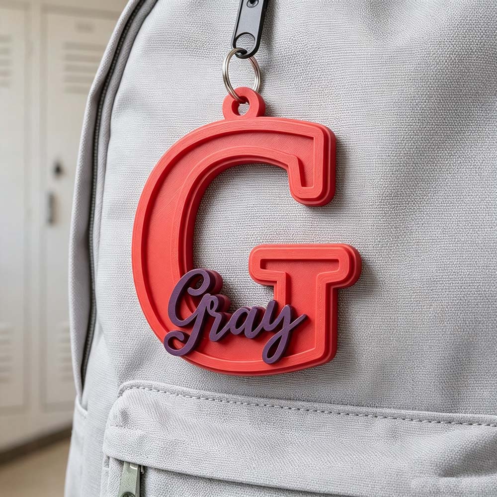 Personalized 3D Printed Backpack Name Tag | CWGift96