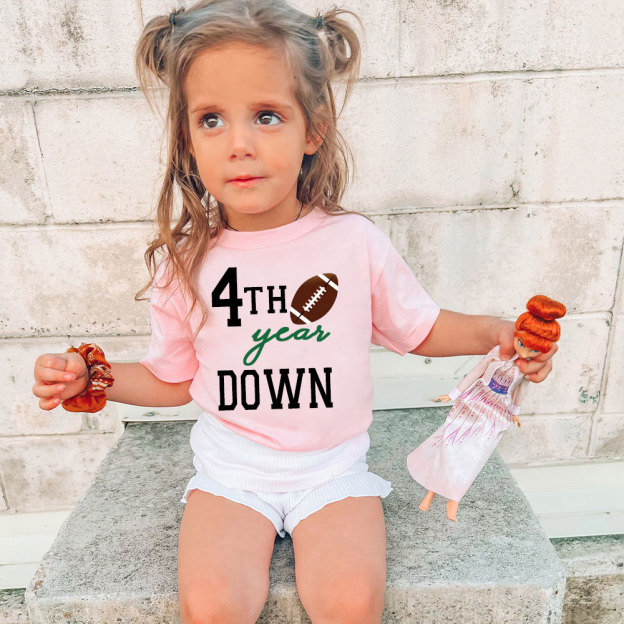 Personalized Three Year Down Football Birthday T-Shirt | inBirth21
