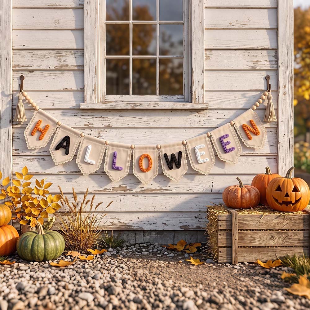 Personalized Hand Embroidered Yarn Letter Banner Decoration | CWGift105