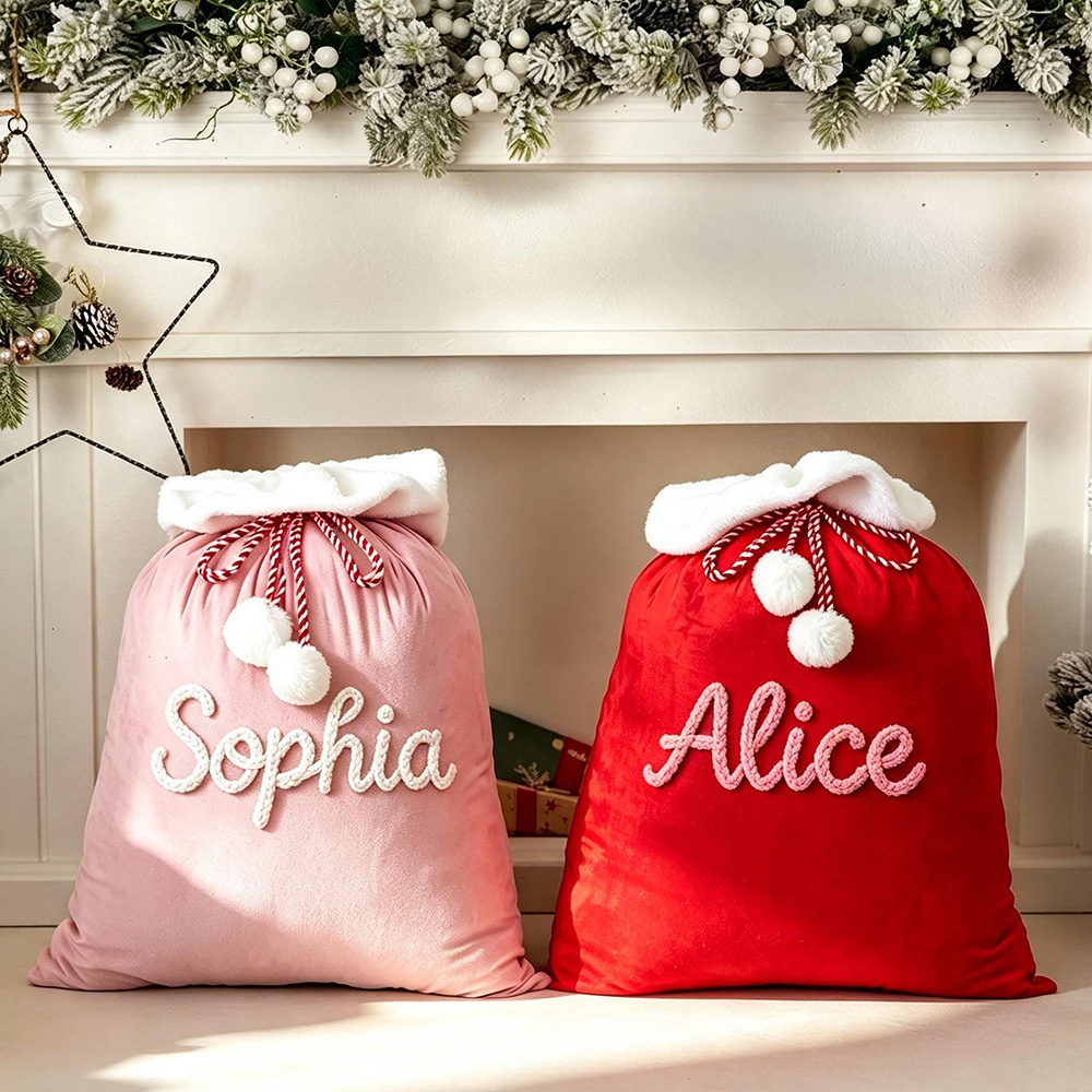 Personalized Large Christmas Velvet Santa Sack for Gifts | MCGift199