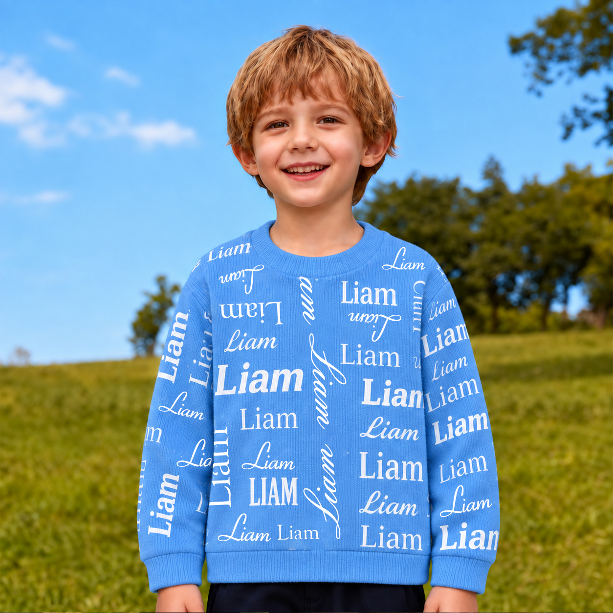 Personalized Lovely Kids Colorful Knit Sweater | CWSweater01
