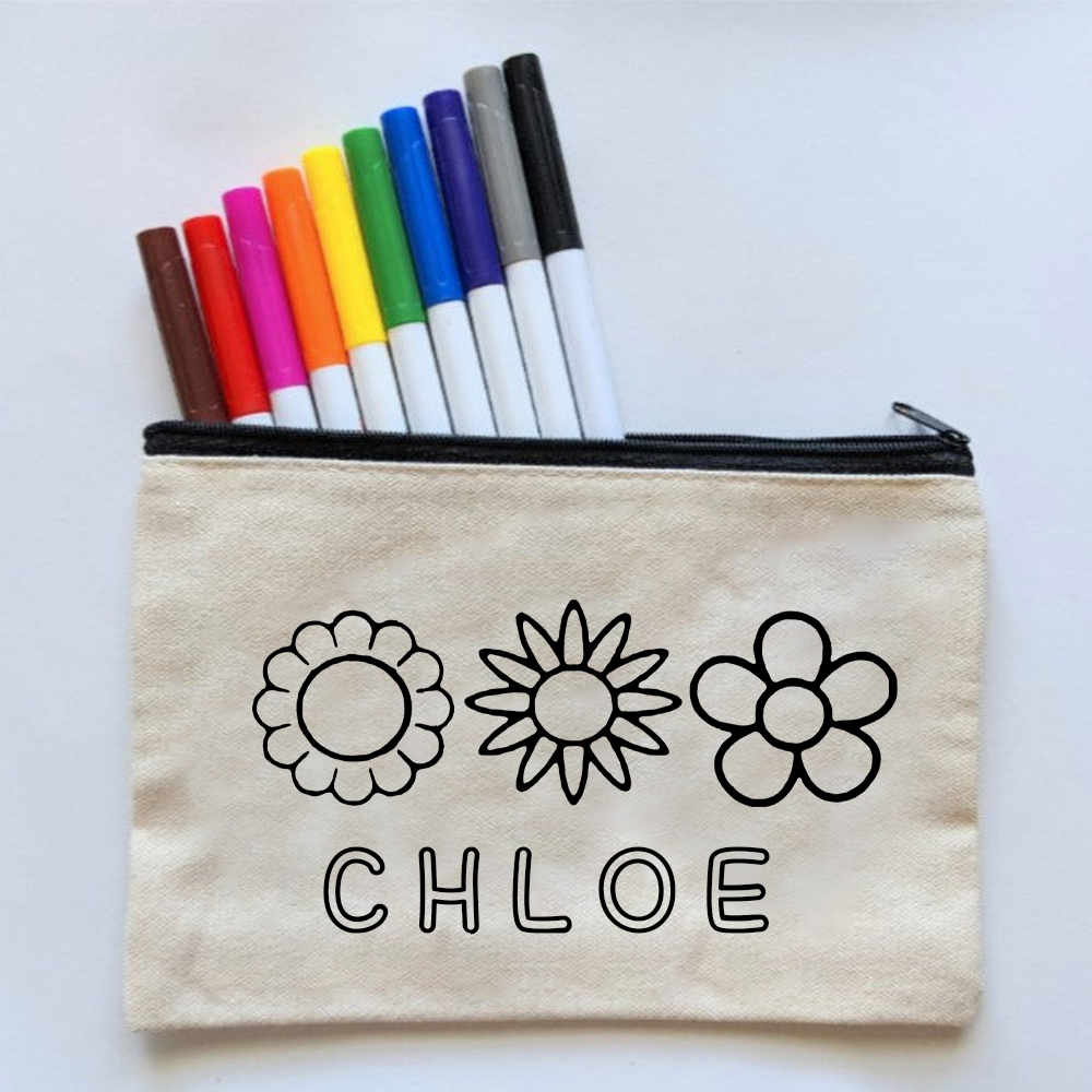 Personalized Gift Color Your Own Bag Kit (Colored Pencils Included)