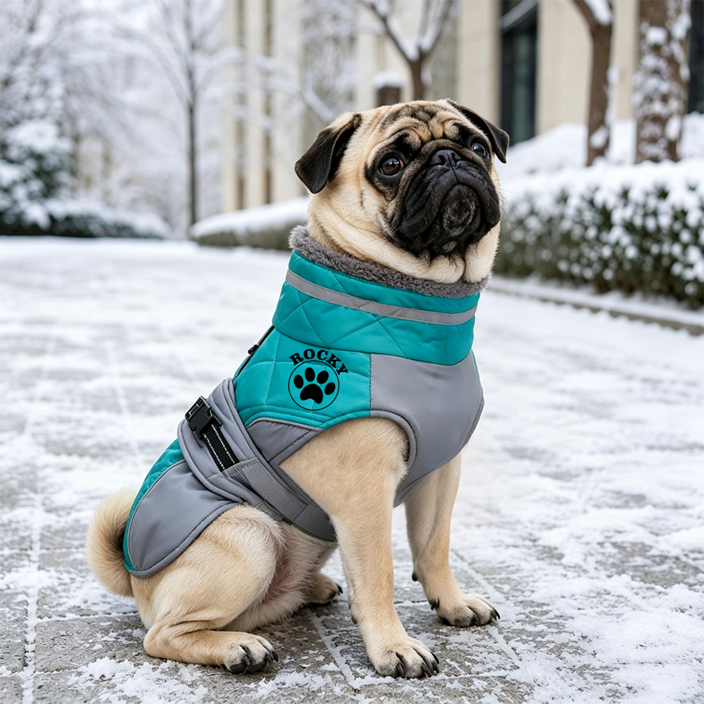 Personalized Pet Winter Warm Thickened Quilted Vest | BKPet600