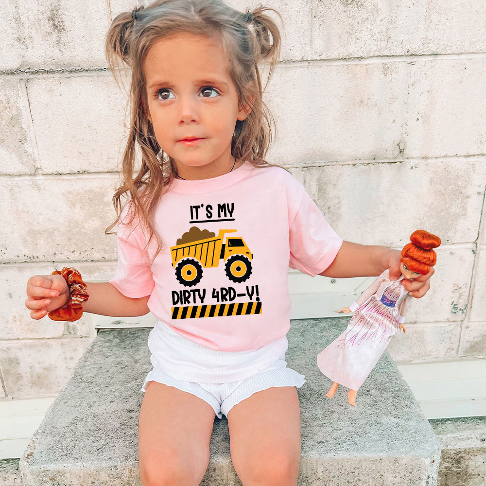 Personalized Truck Construction Dirty Birthday T-Shirt | inBirth25