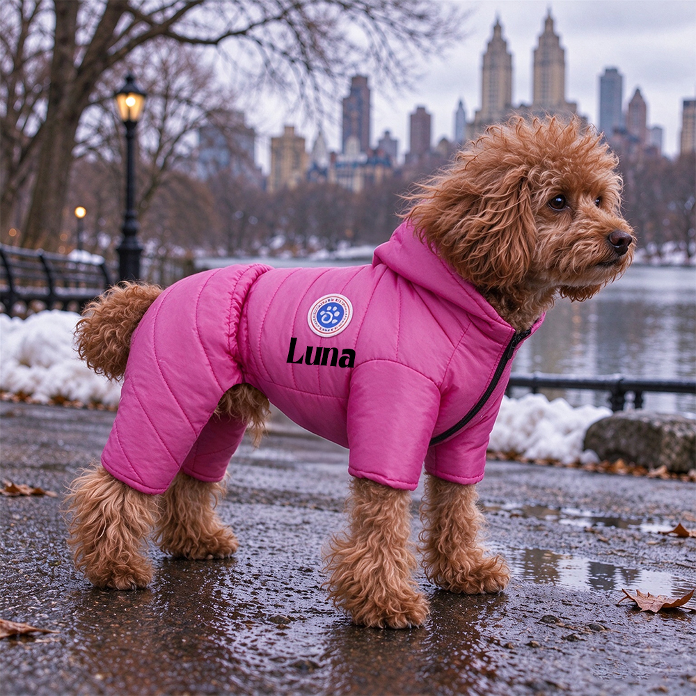 Personalized Pet Winter Warm Windproof Puffer Jacket | BKPet609