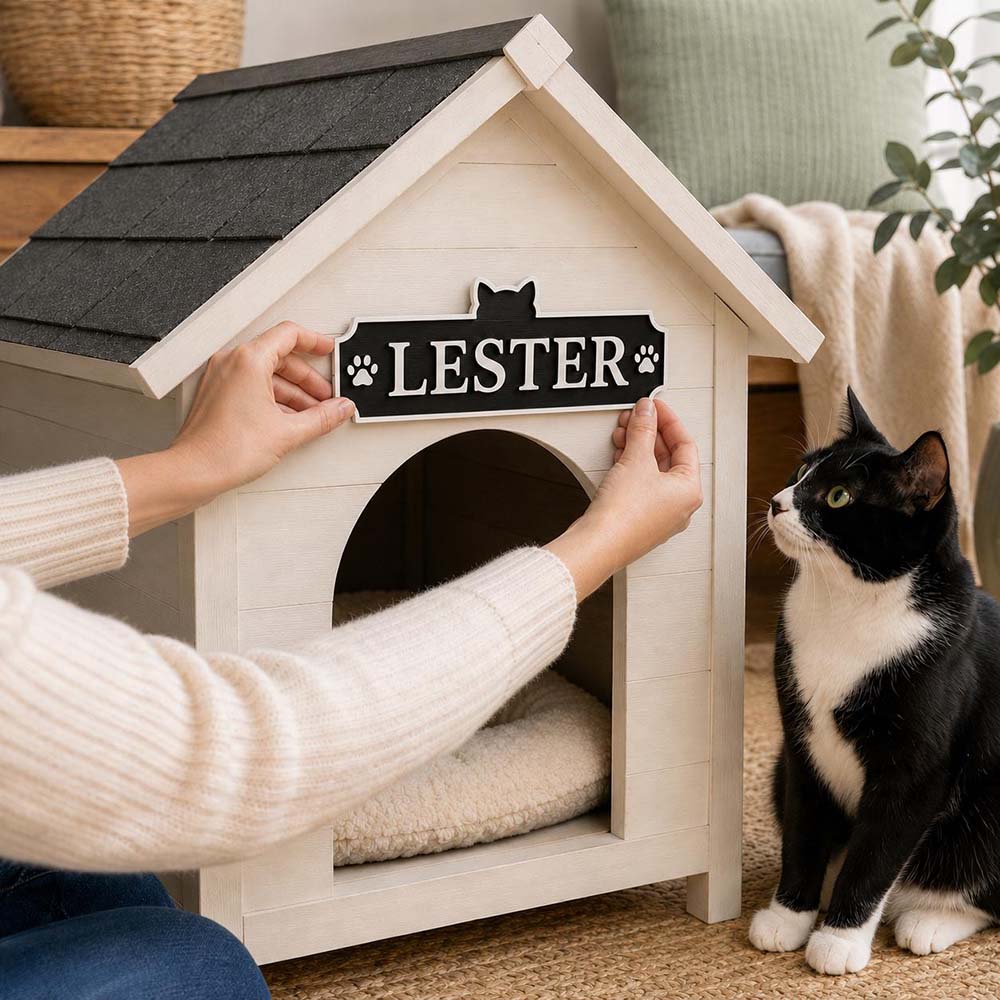 Personalized 3D Printed Pets Name Sign Hanging Tag | BKPet612