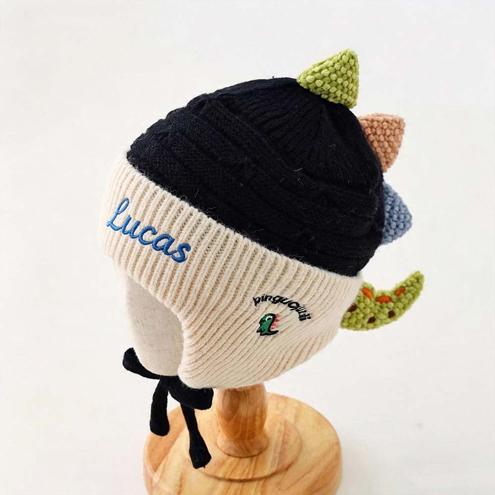 Personalized Embroidered Dinosaur Knit Hat for Kids | HSKid103