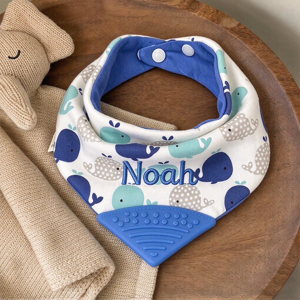 Personalized Embroidered Baby Muslin Cotton Bibs | CWBaby557