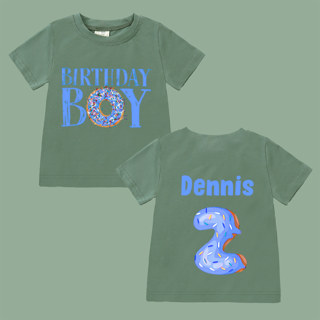Personalized Donut Sprinkles Theme Birthday T-Shirt | inBirth29