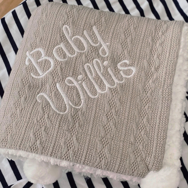 Personalized Embroidered Soft Fleece Baby Blanket | CWBaby80