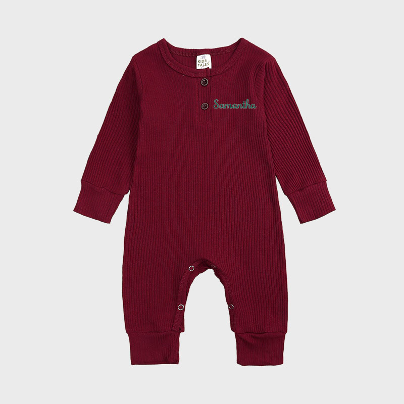 Personalized Embroidery Kids Cozy Soft Sweatshirt Romper | inRomper08