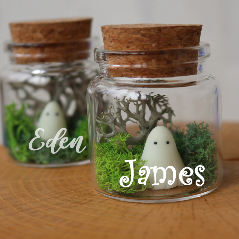 Personalized Ghost In a Bottle Halloween Party Favors | CWHalloween14