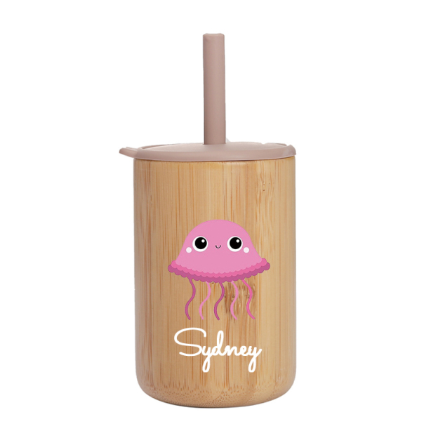 Personalized 5oz Eco-friendly Bamboo & Silicone Non-spill Cup | YouBottle58