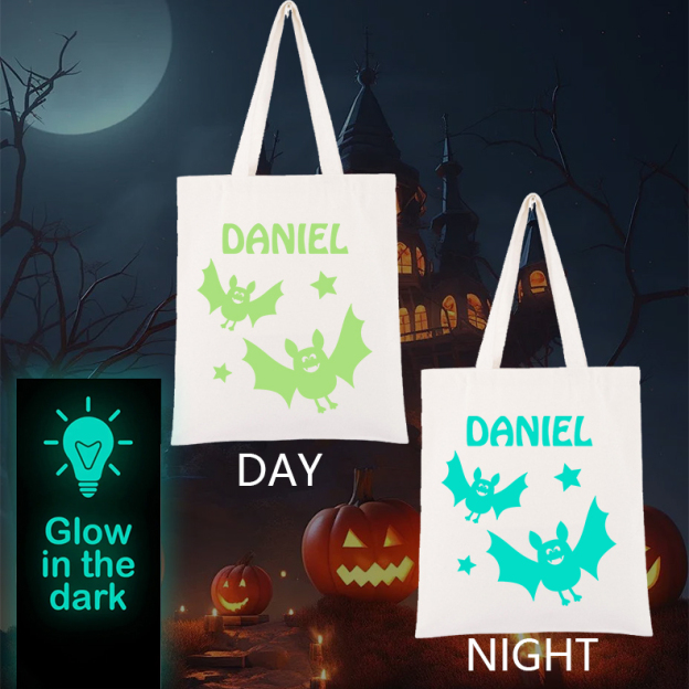 Personalized Glow In The Dark Halloween Treat Bag | MCGift32