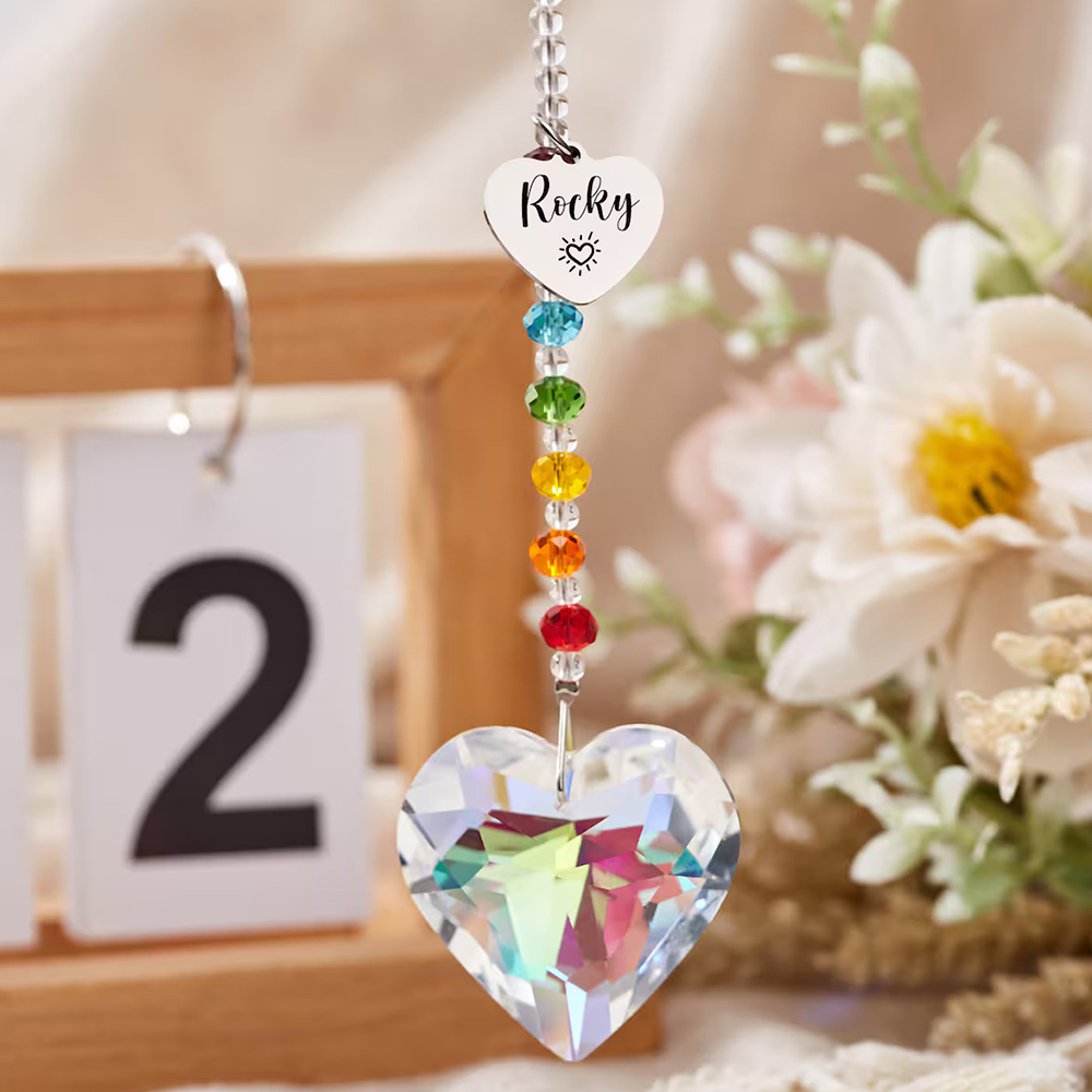 Personalized Pet Memorial Hanging Crystal Prism | BKPet86