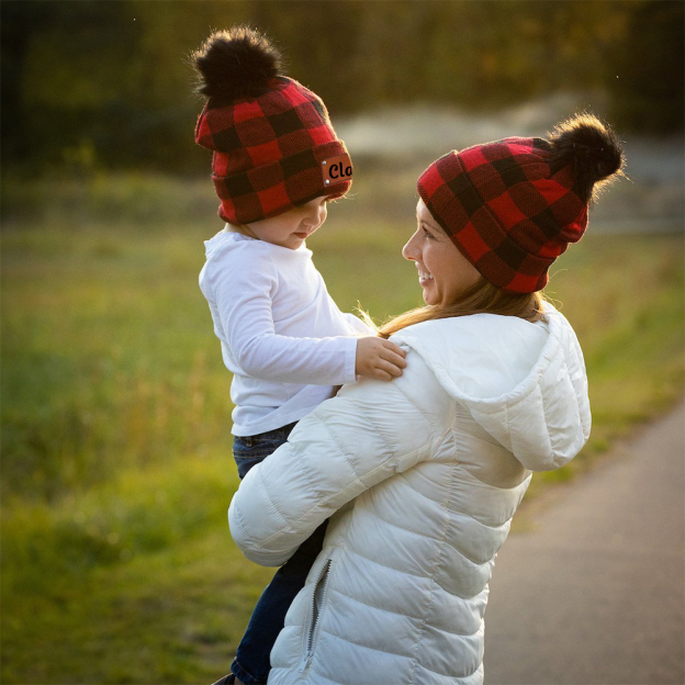 Personalized Leather Patch Pom Pom Hat for Comfort & Unique | HSKid53