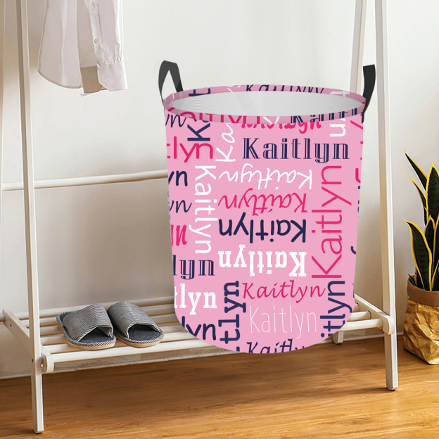 Personalized Laundry Collapsible Baskets with Handle | CWBasket06