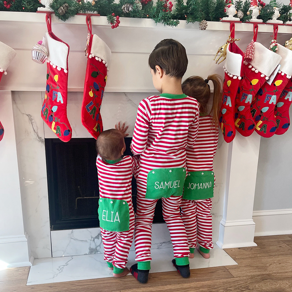 Personalized Embroidery Baby Butt Flap Christmas Pajamas | CWBaby112