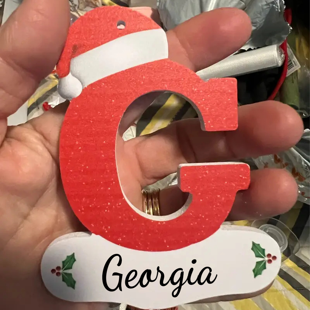 Personalized 26 Letters Christmas Tree Ornament | MCGift101