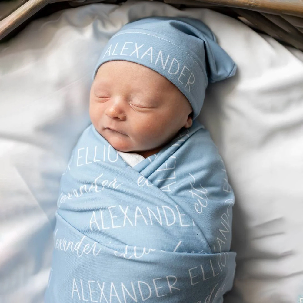 Personalized Baby Swaddle Blanket Set for Comfort & Unique | BBBlanket11