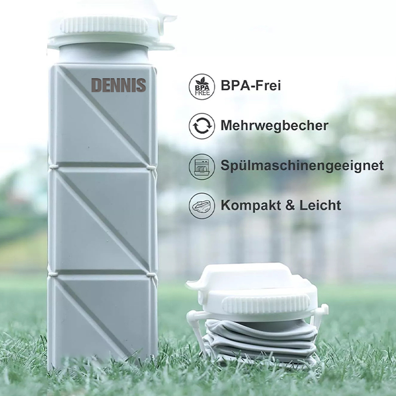 Personalised BPA Free 20oz Food Grade Silicone Foldable Water Bottles | YouBottle80