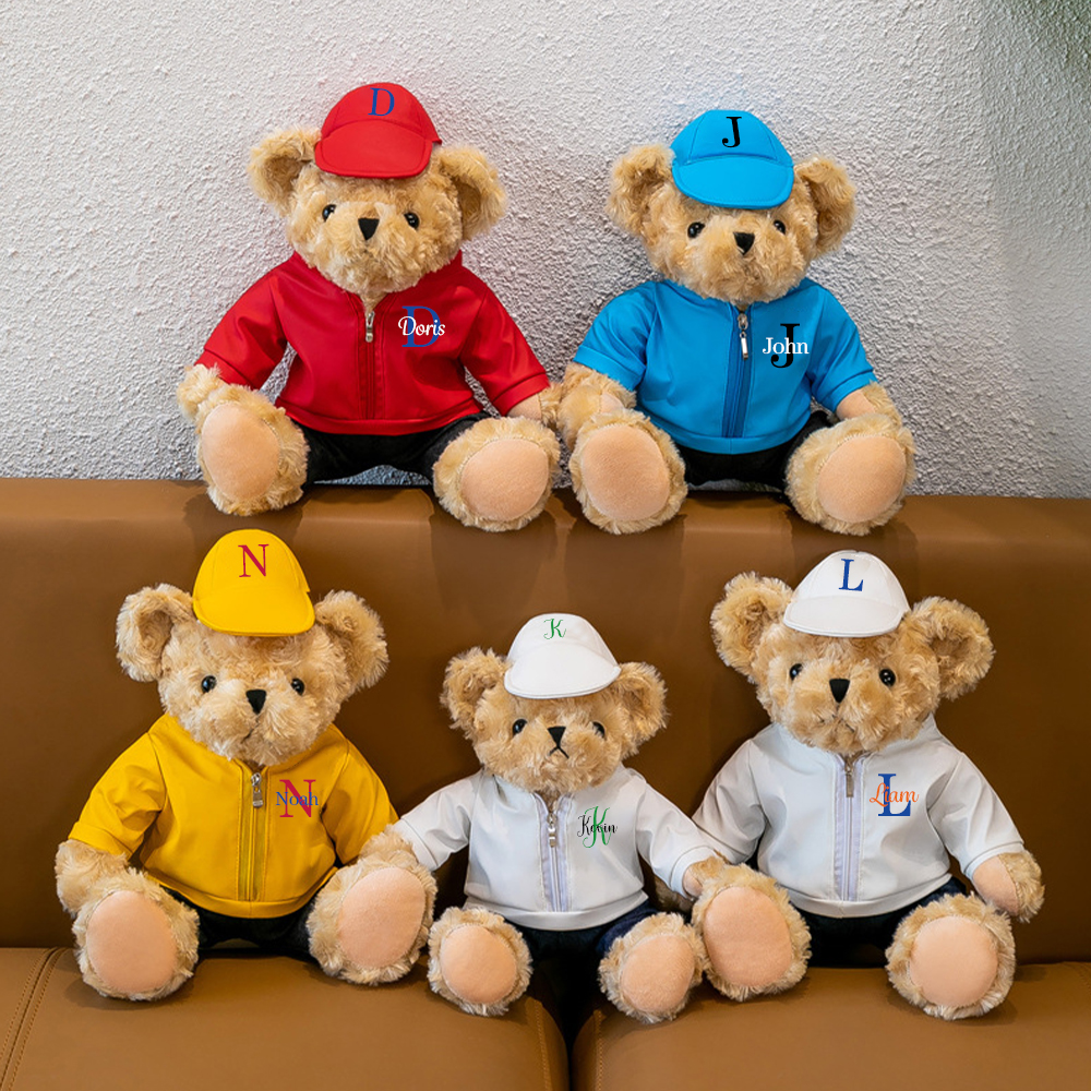 Personalized Kids Monogram Plush Teddy Bear Toy | CWToy111